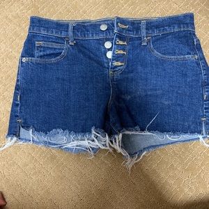 Old Navy frayed and distressed denim shorts